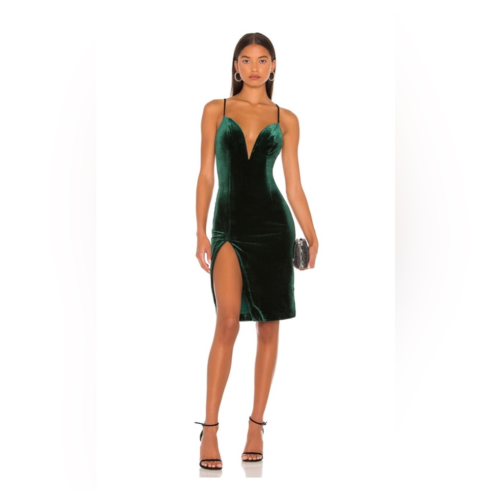 NBD Green Velvet Dress